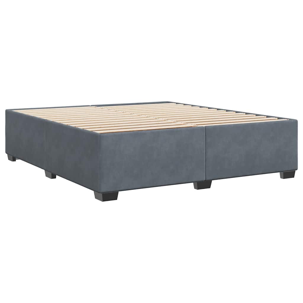 vidaXL Bed Frame without Mattress Dark Grey Super King Velvet