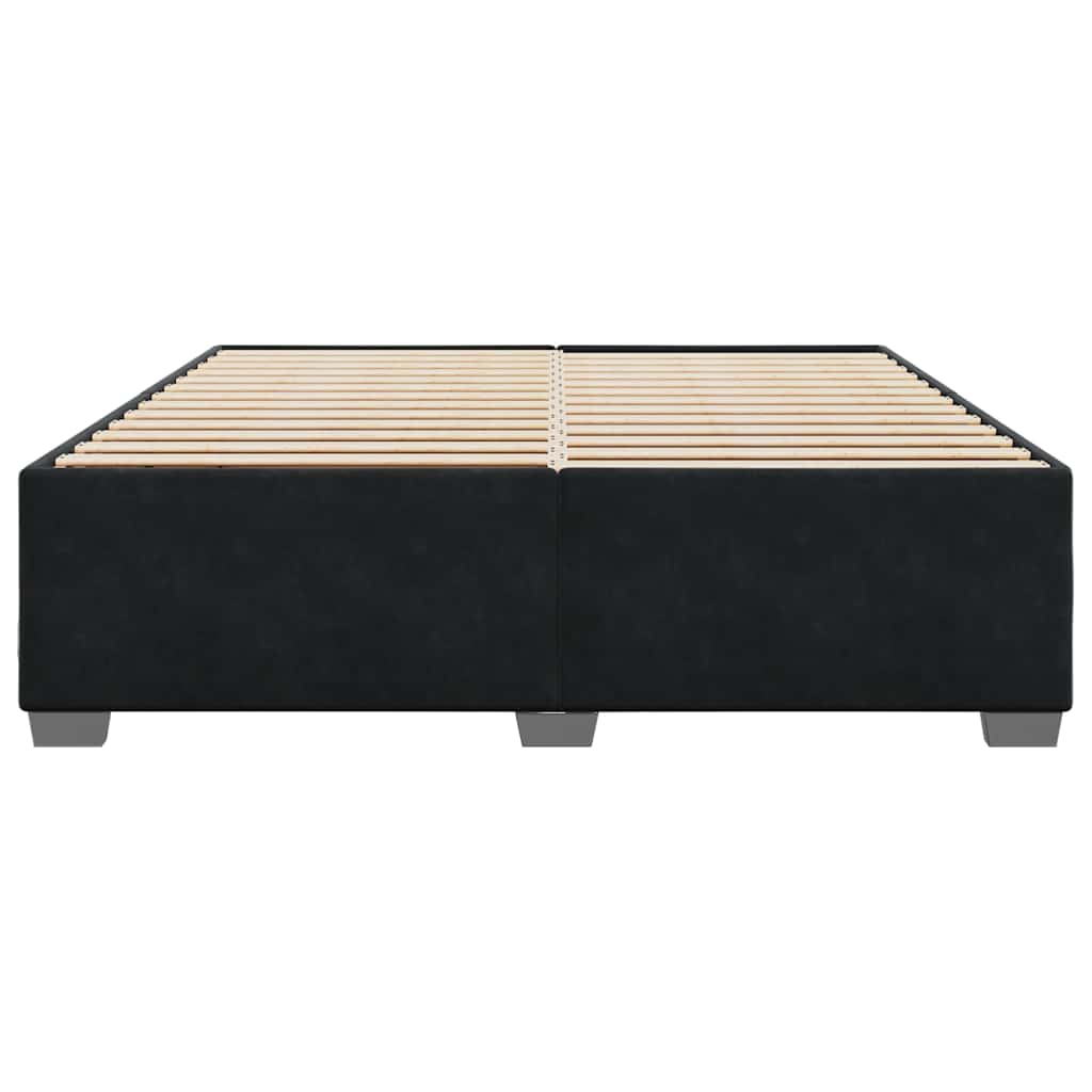 vidaXL Bed Frame without Mattress Black Super King Velvet