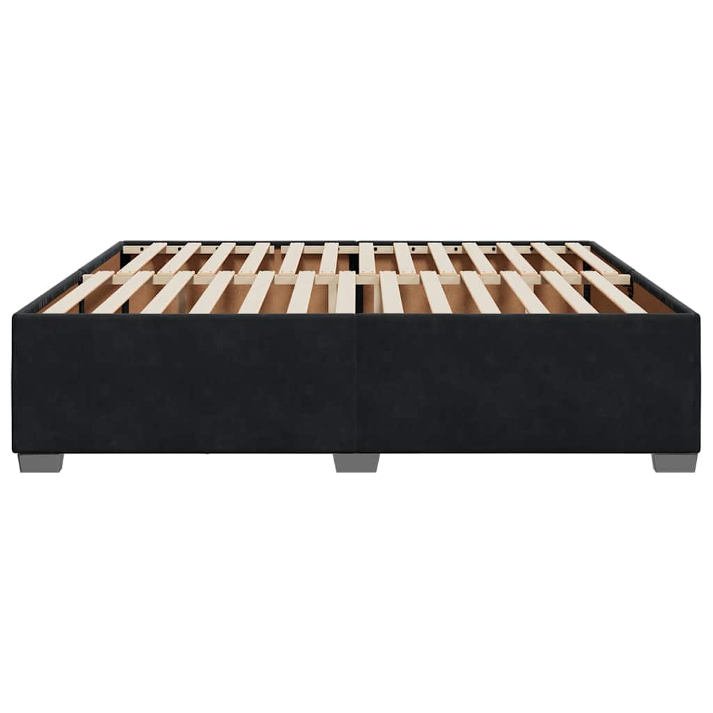 vidaXL Bed Frame without Mattress Black Super King Velvet