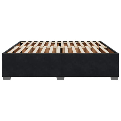 vidaXL Bed Frame without Mattress Black Super King Velvet