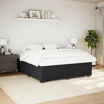 vidaXL Bed Frame without Mattress Black Super King Velvet