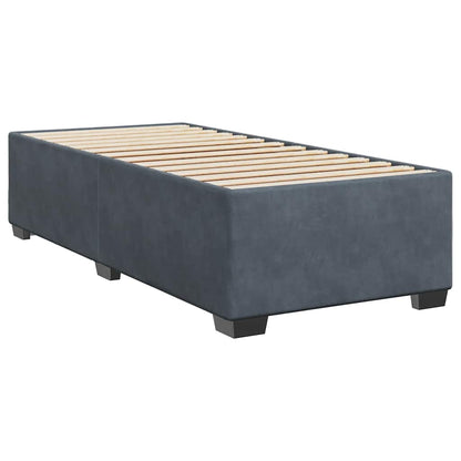 vidaXL Bed Frame without Mattress Dark Grey Single Velvet