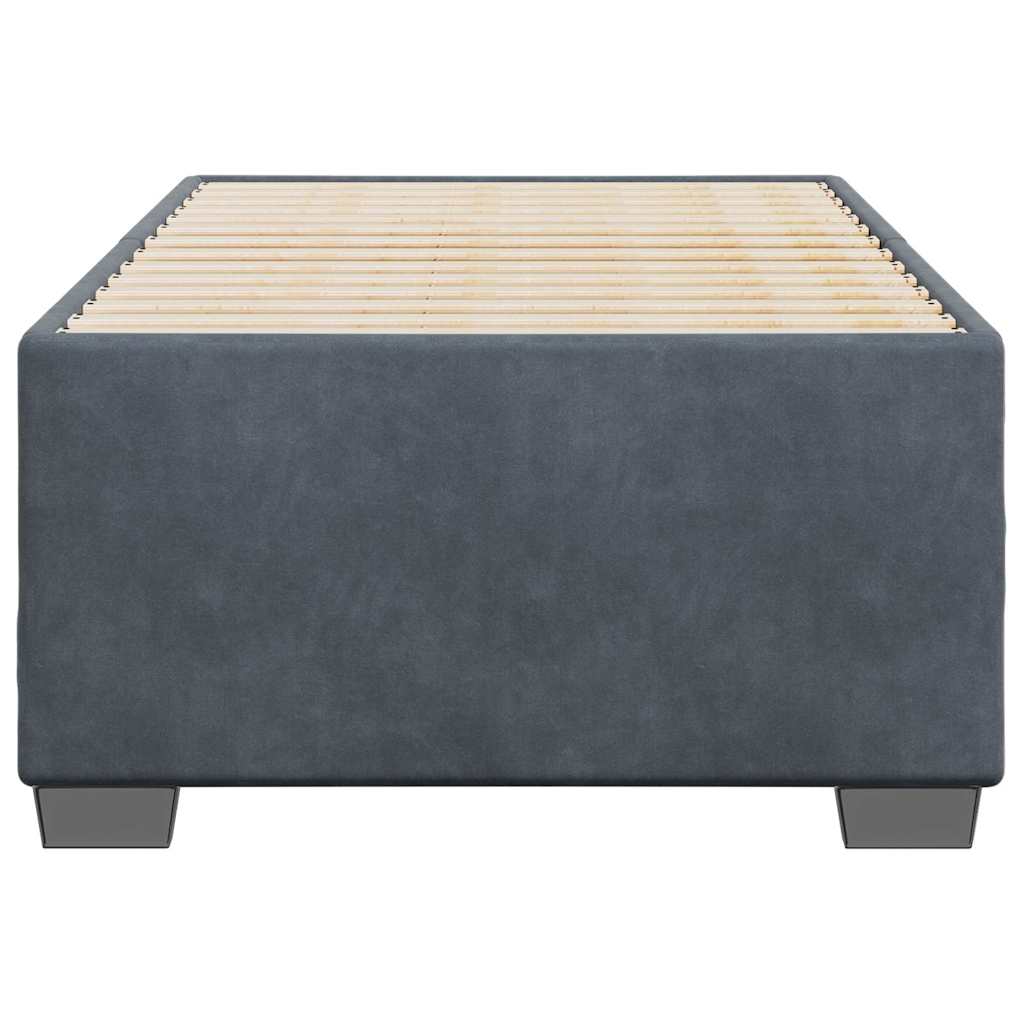 vidaXL Bed Frame without Mattress Dark Grey Single Velvet