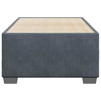 vidaXL Bed Frame without Mattress Dark Grey Single Velvet