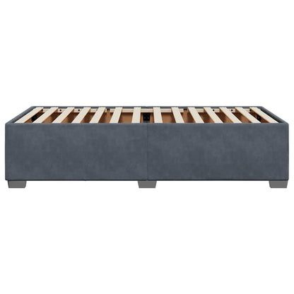 vidaXL Bed Frame without Mattress Dark Grey Single Velvet