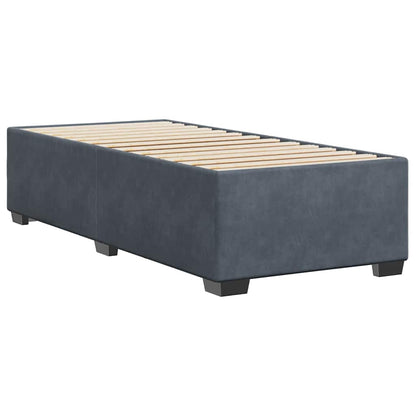 vidaXL Bed Frame without Mattress Dark Grey Single Velvet