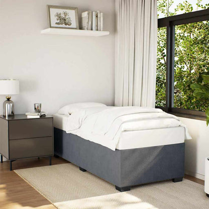 vidaXL Bed Frame without Mattress Dark Grey Single Velvet