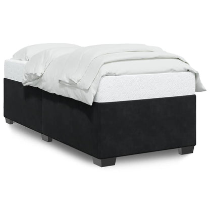 vidaXL Bed Frame without Mattress Black Single Velvet