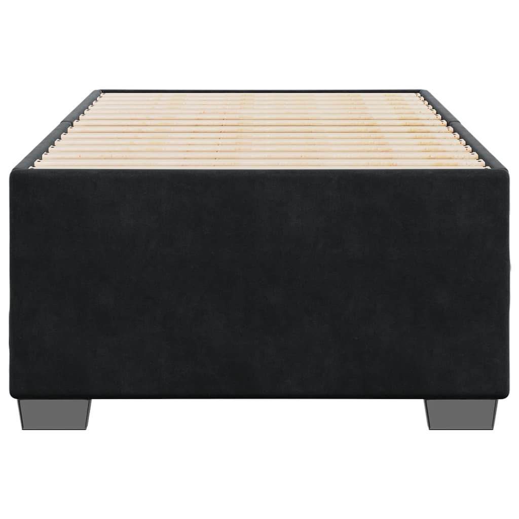 vidaXL Bed Frame without Mattress Black Single Velvet