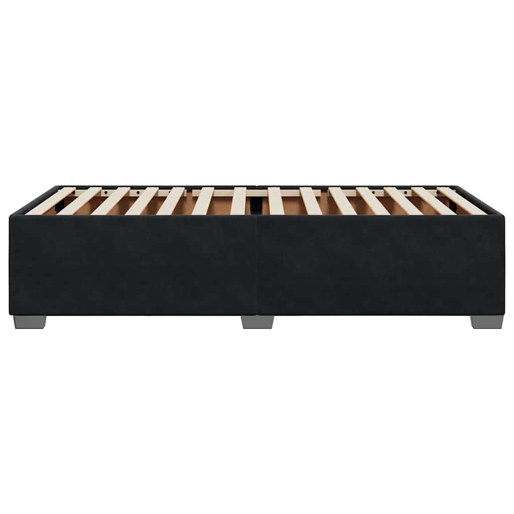 vidaXL Bed Frame without Mattress Black Single Velvet