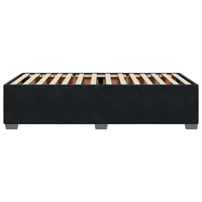 vidaXL Bed Frame without Mattress Black Single Velvet