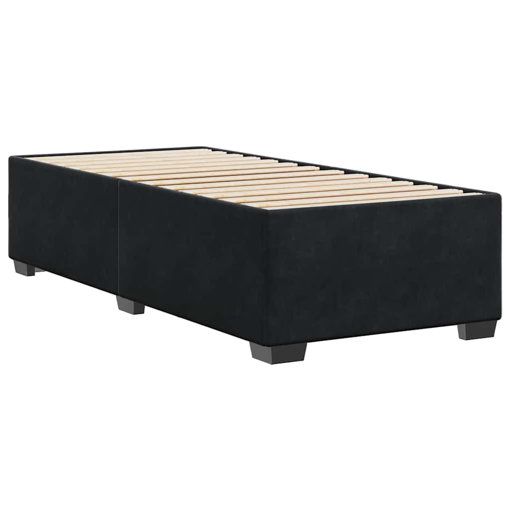 vidaXL Bed Frame without Mattress Black Single Velvet