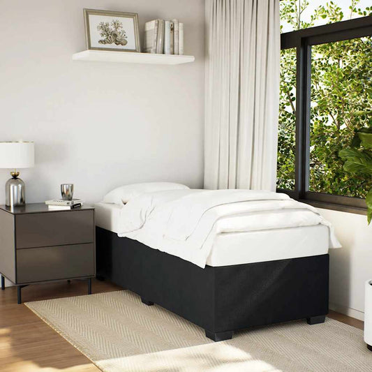 vidaXL Bed Frame without Mattress Black Single Velvet