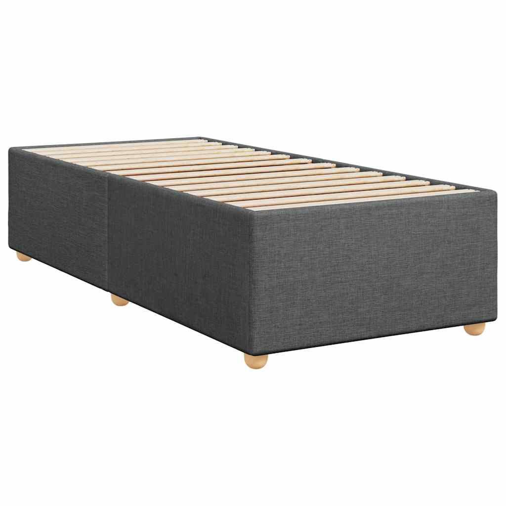 vidaXL Bed Frame without Mattress Dark Grey Single Fabric