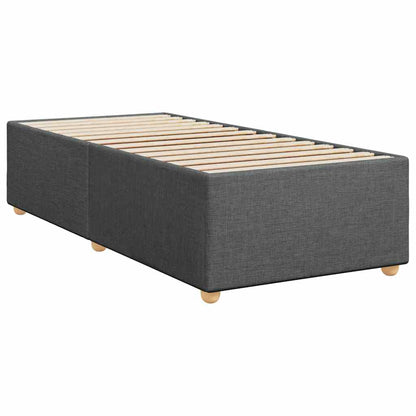 vidaXL Bed Frame without Mattress Dark Grey Single Fabric