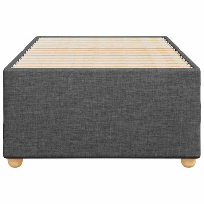 vidaXL Bed Frame without Mattress Dark Grey Single Fabric