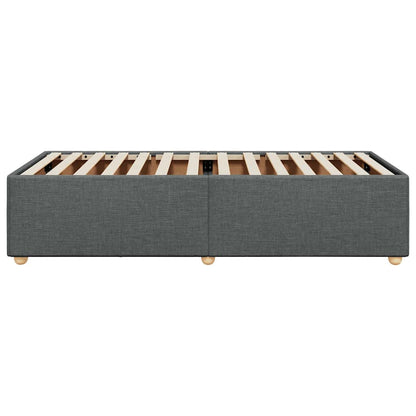 vidaXL Bed Frame without Mattress Dark Grey Single Fabric