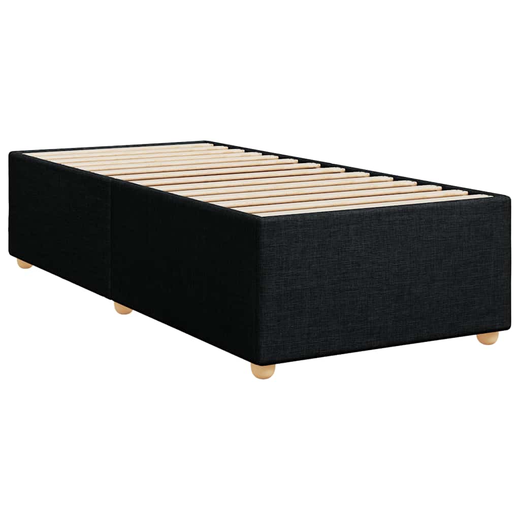 vidaXL Bed Frame without Mattress Black Single Fabric