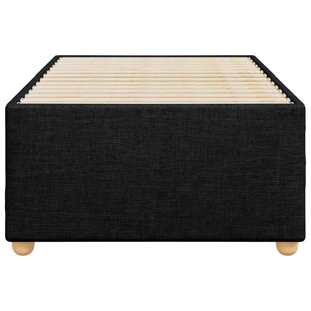 vidaXL Bed Frame without Mattress Black Single Fabric
