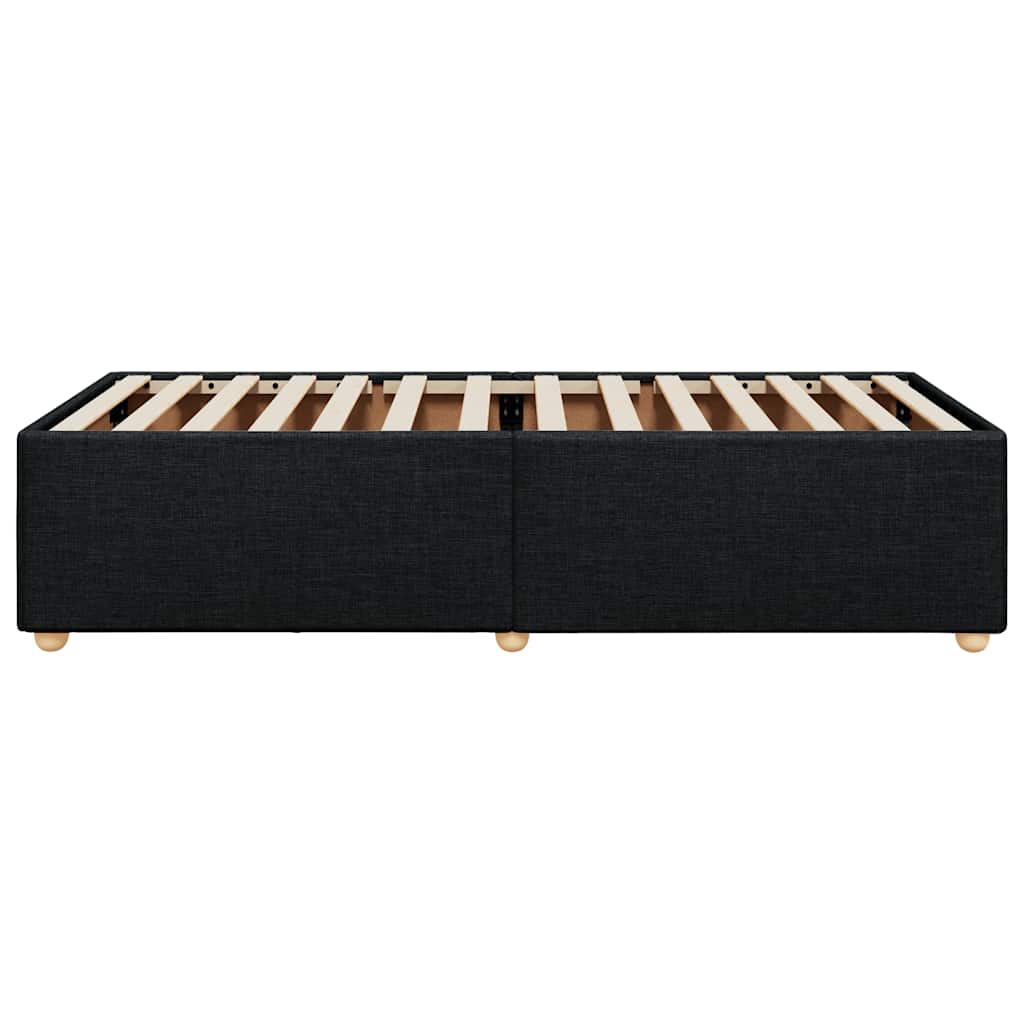 vidaXL Bed Frame without Mattress Black Single Fabric