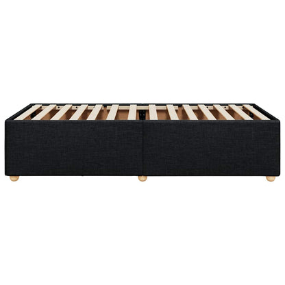 vidaXL Bed Frame without Mattress Black Single Fabric