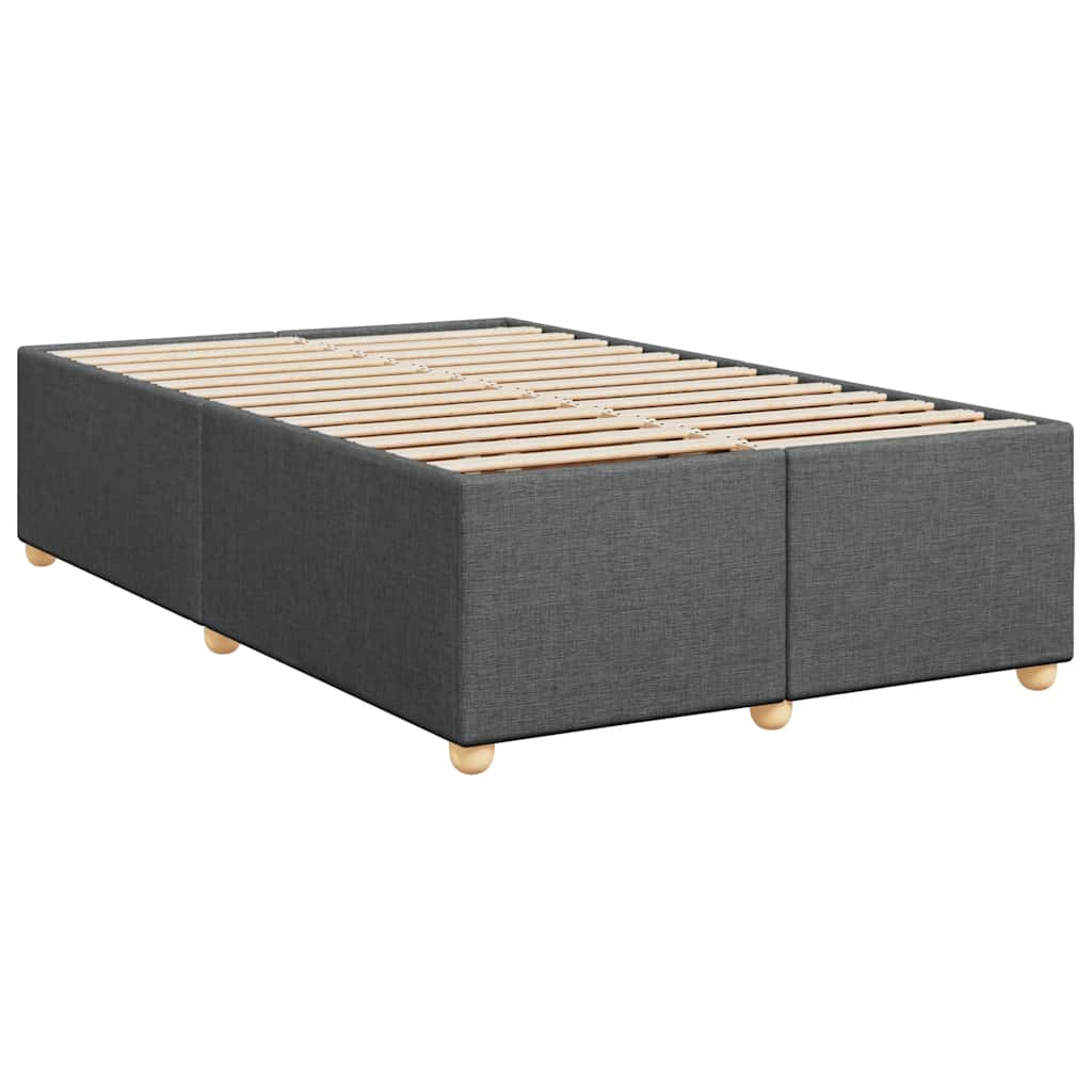 vidaXL Bed Frame without Mattress Dark Grey Double Fabric