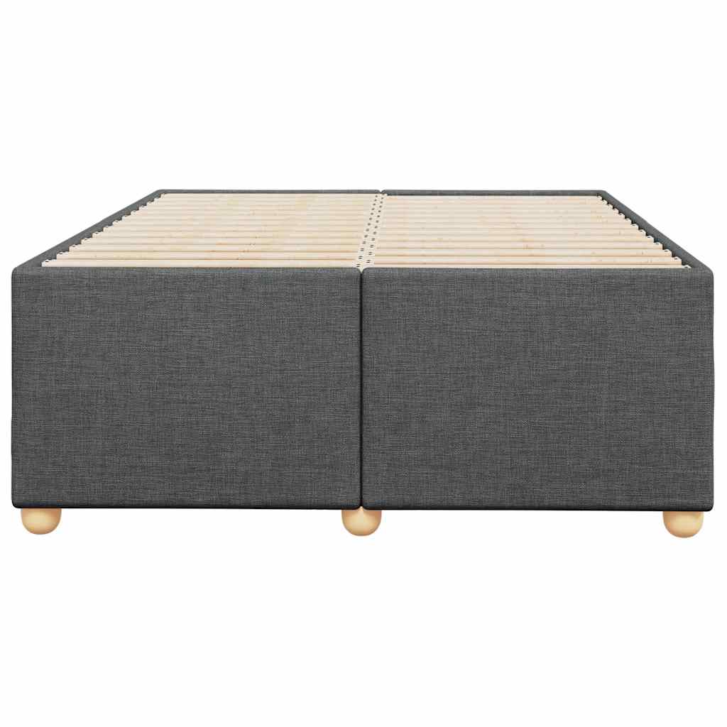 vidaXL Bed Frame without Mattress Dark Grey Double Fabric