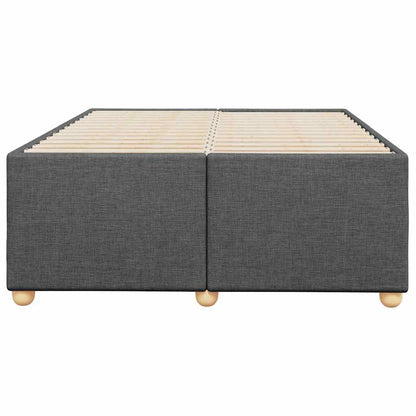 vidaXL Bed Frame without Mattress Dark Grey Double Fabric
