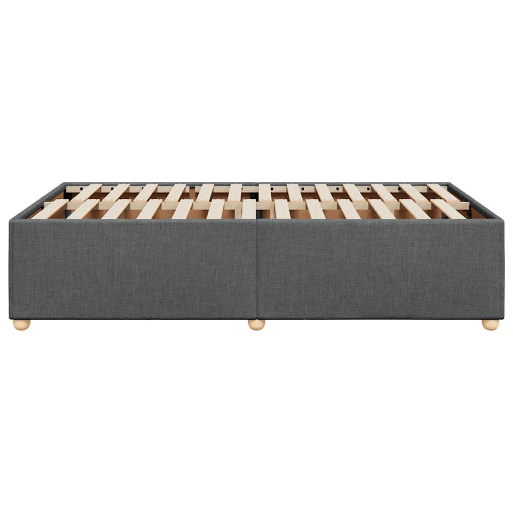 vidaXL Bed Frame without Mattress Dark Grey Double Fabric