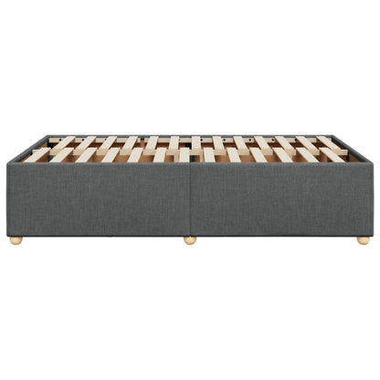 vidaXL Bed Frame without Mattress Dark Grey Double Fabric