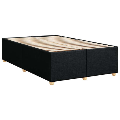 vidaXL Bed Frame without Mattress Black Double Fabric
