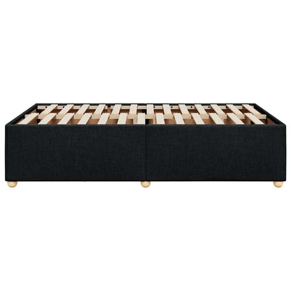 vidaXL Bed Frame without Mattress Black Double Fabric