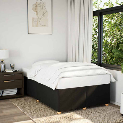 vidaXL Bed Frame without Mattress Black Double Fabric