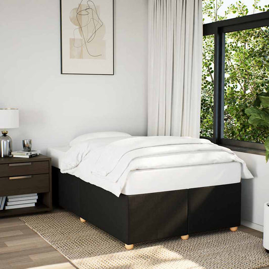 vidaXL Bed Frame without Mattress Black Double Fabric