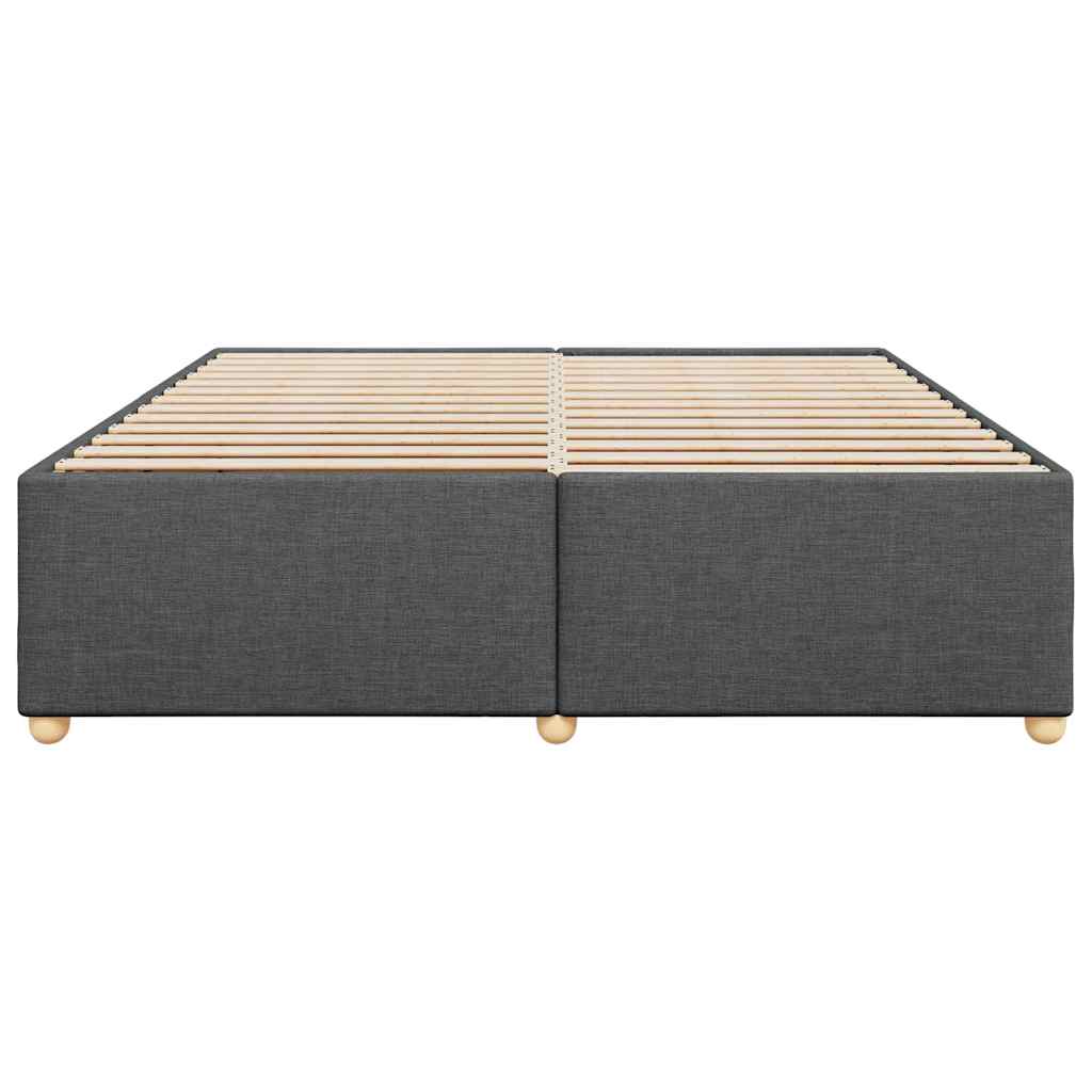 vidaXL Bed Frame without Mattress Dark Grey Super King Fabric