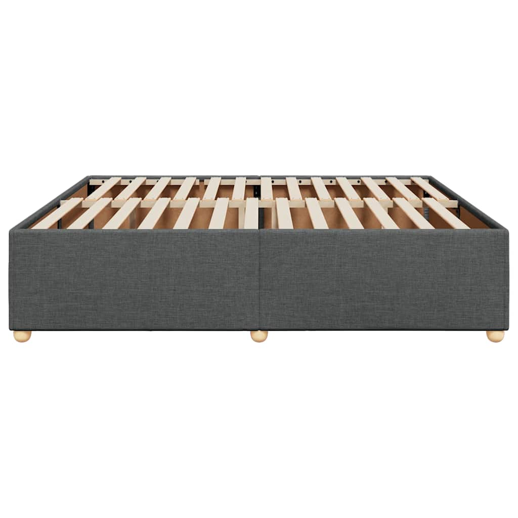 vidaXL Bed Frame without Mattress Dark Grey Super King Fabric