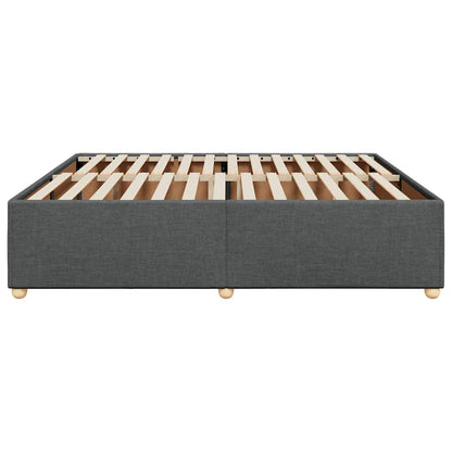 vidaXL Bed Frame without Mattress Dark Grey Super King Fabric