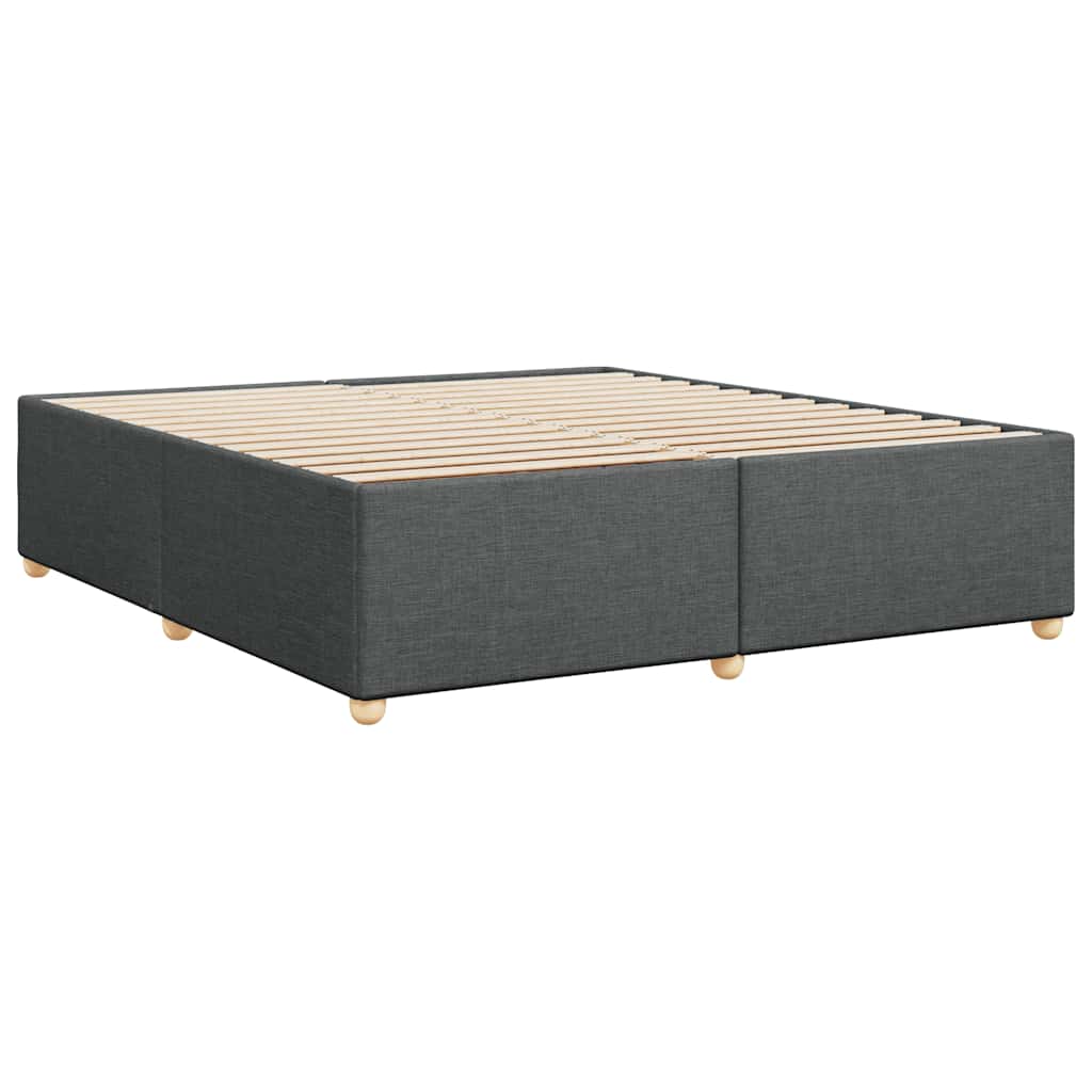 vidaXL Bed Frame without Mattress Dark Grey Super King Fabric