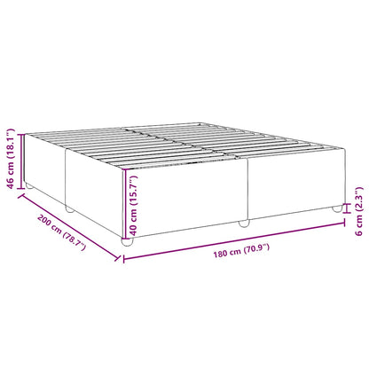 vidaXL Bed Frame without Mattress Dark Grey Super King Fabric