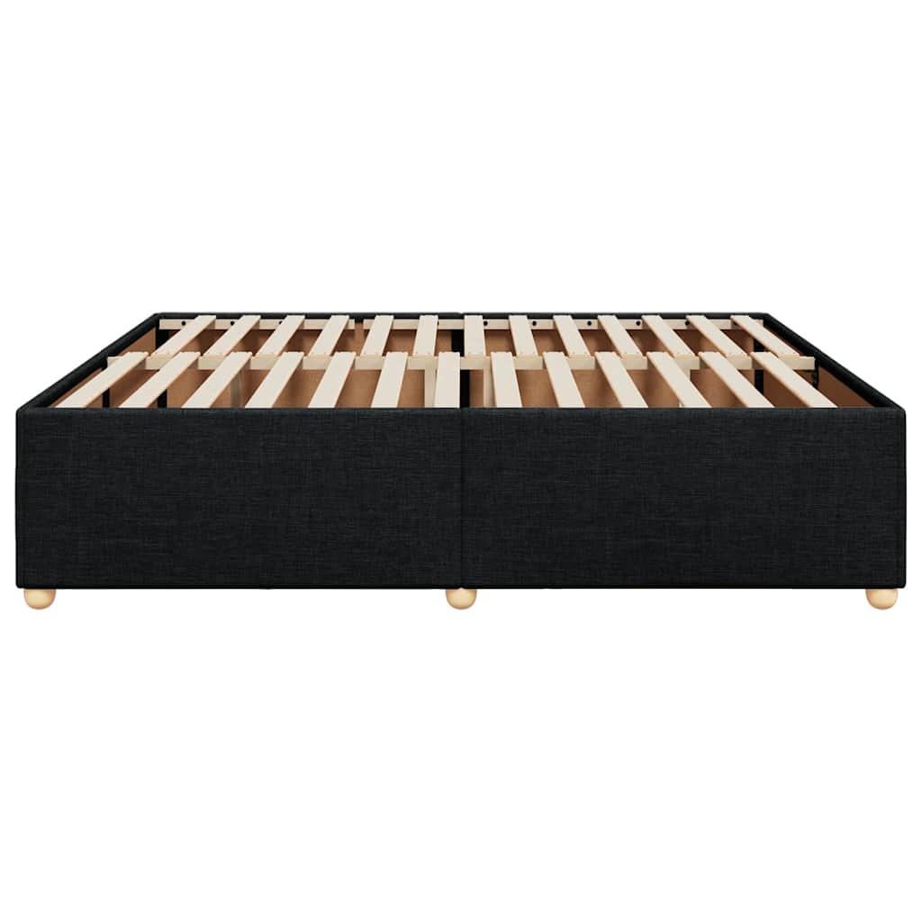 vidaXL Bed Frame without Mattress Black Super King Fabric