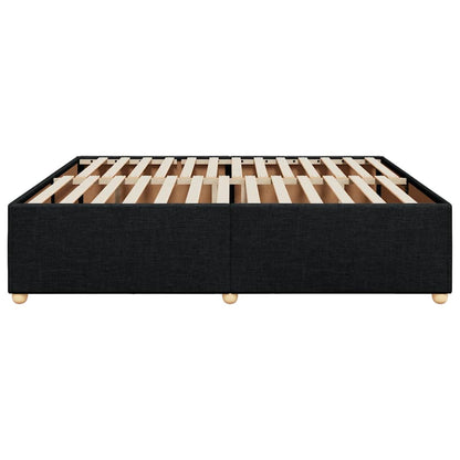 vidaXL Bed Frame without Mattress Black Super King Fabric