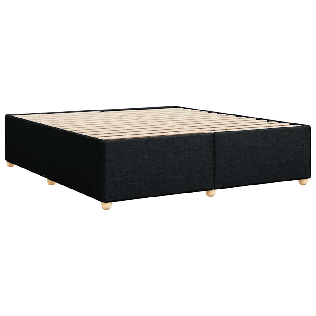 vidaXL Bed Frame without Mattress Black Super King Fabric