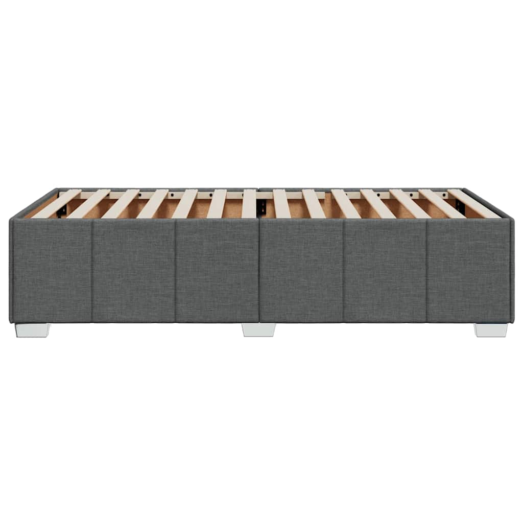 vidaXL Bed Frame without Mattress Dark Grey Single Fabric
