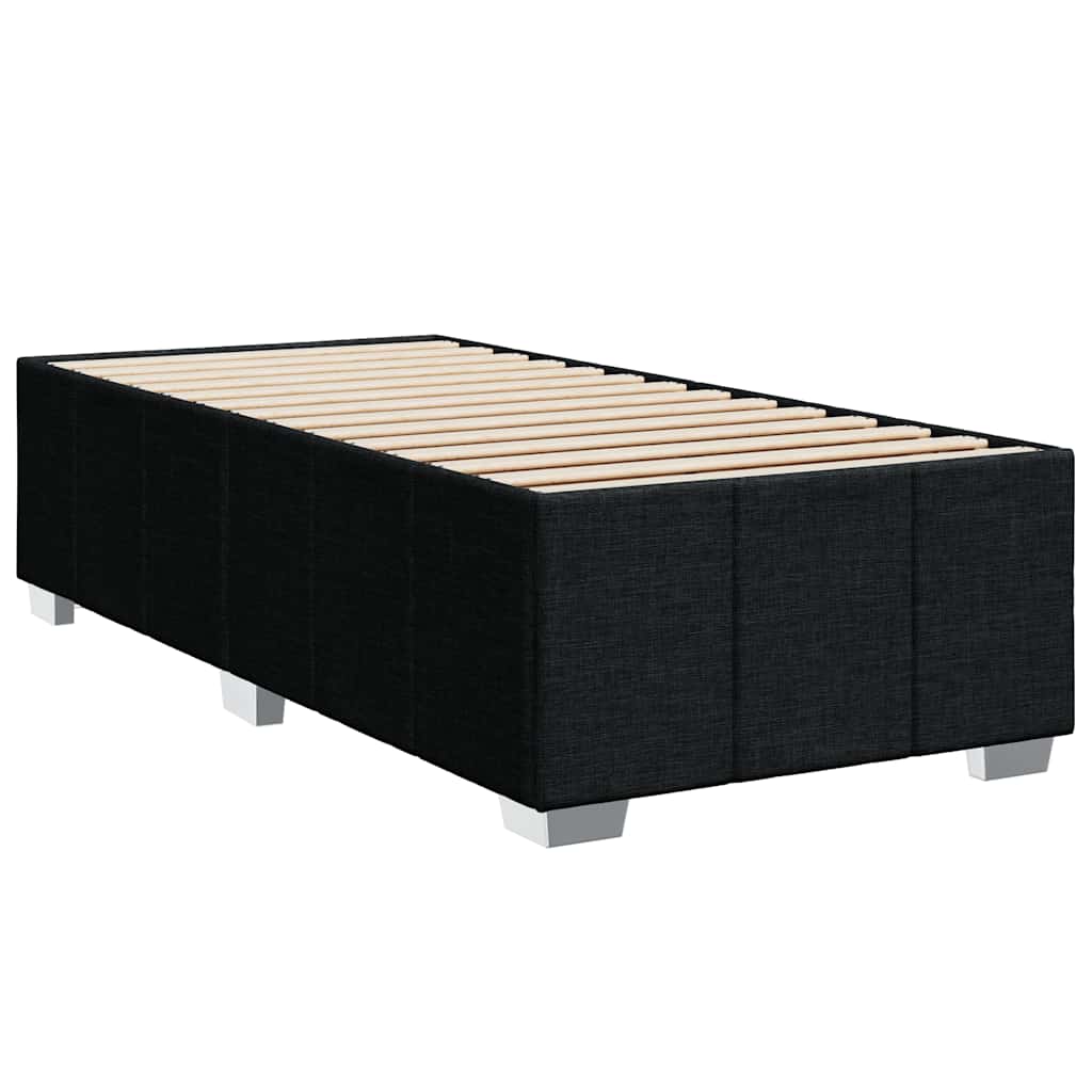 vidaXL Bed Frame without Mattress Black Single Fabric