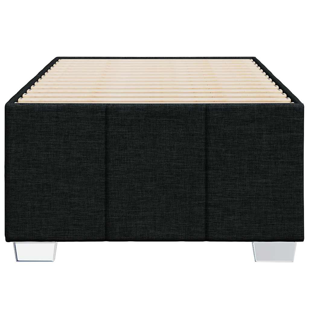 vidaXL Bed Frame without Mattress Black Single Fabric
