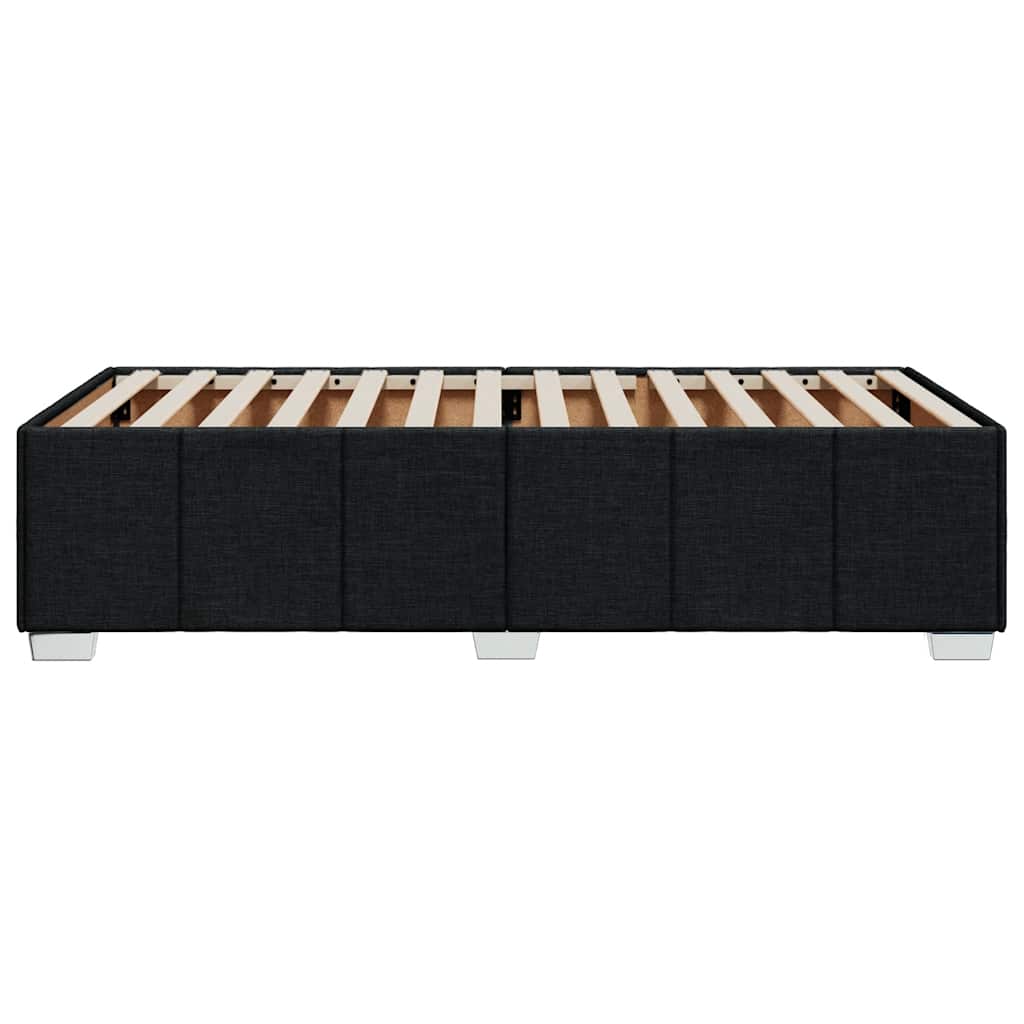 vidaXL Bed Frame without Mattress Black Single Fabric