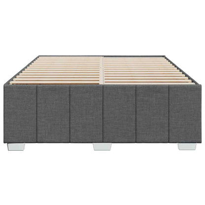 vidaXL Bed Frame without Mattress Dark Grey Double Fabric