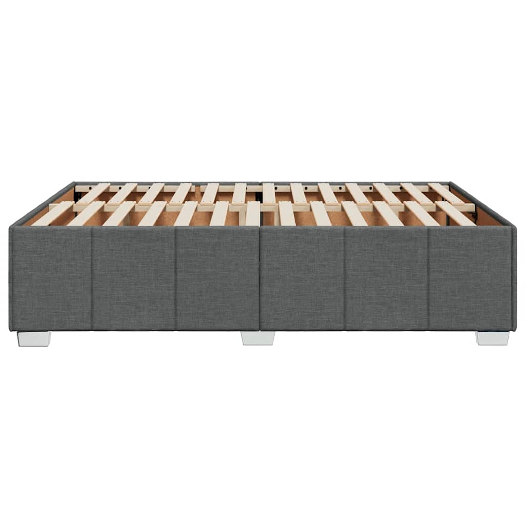 vidaXL Bed Frame without Mattress Dark Grey Double Fabric