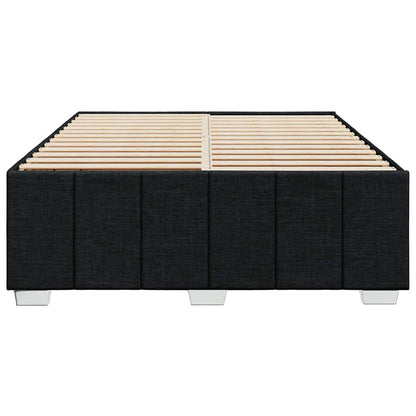vidaXL Bed Frame without Mattress Black Double Fabric