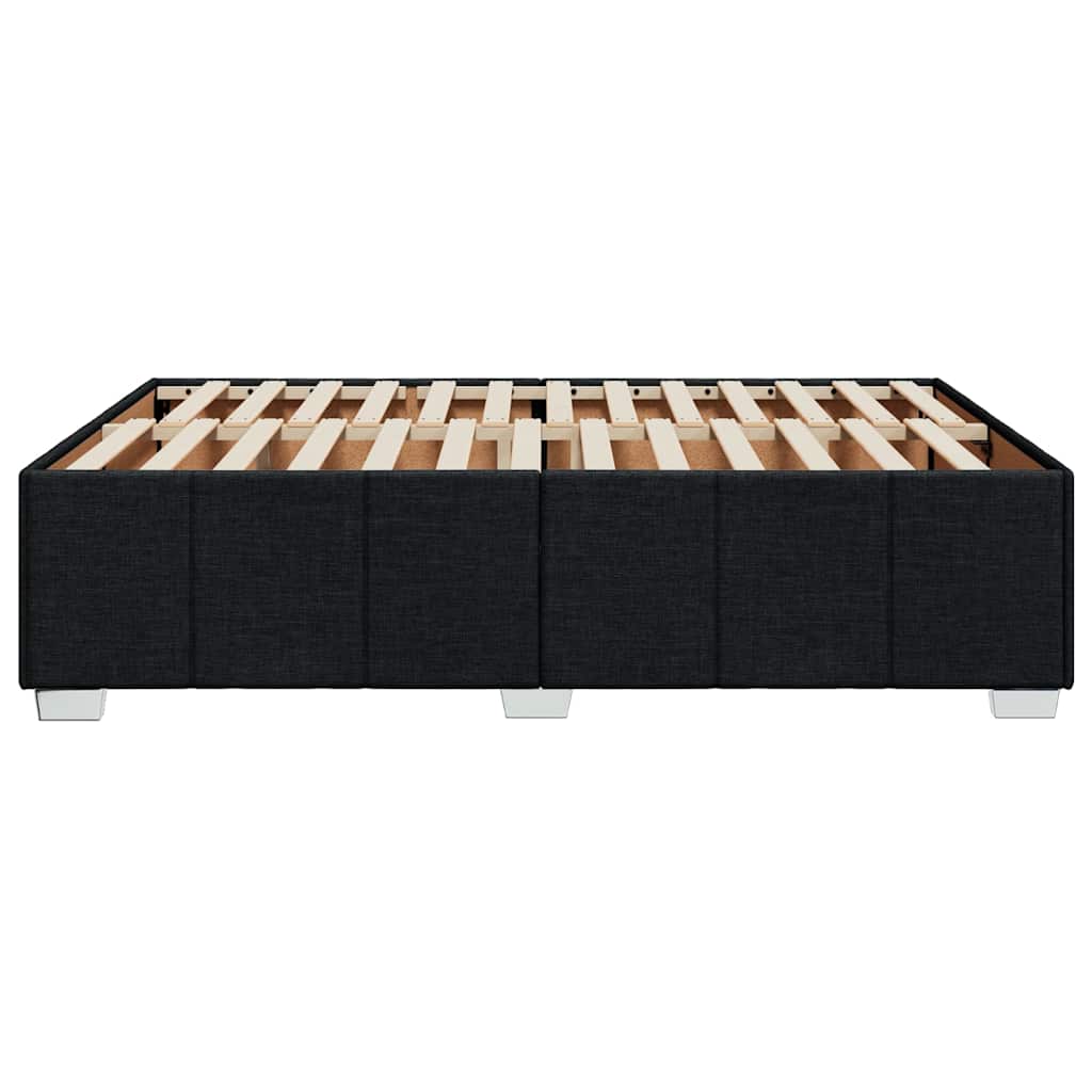 vidaXL Bed Frame without Mattress Black Double Fabric